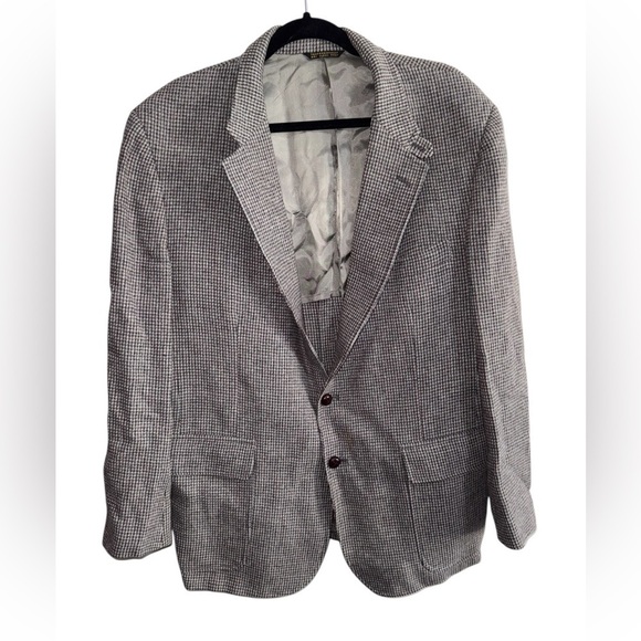 Other - Cricketeer Wool Houndstooth Blazer Men’s (Fits 42R Large) Made in USA